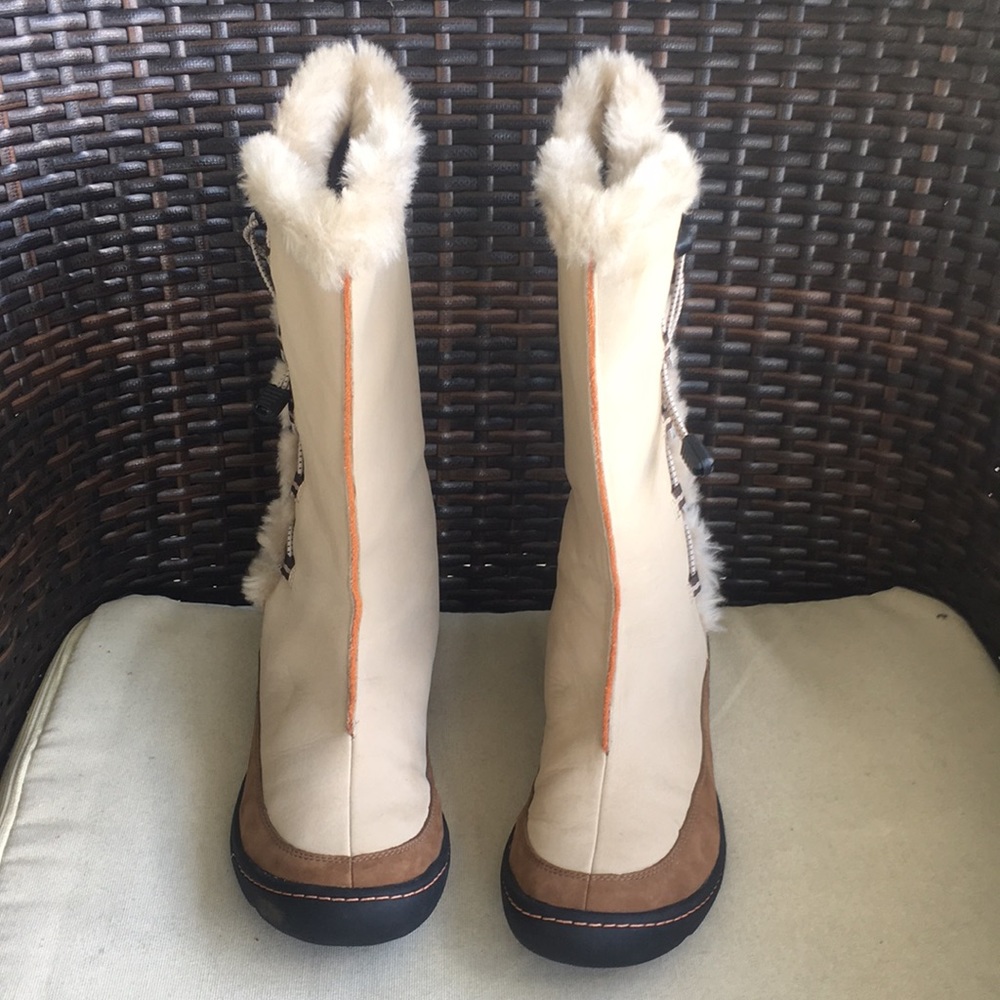 Privo Tall Leather Faux Fur Trim Snow Boots